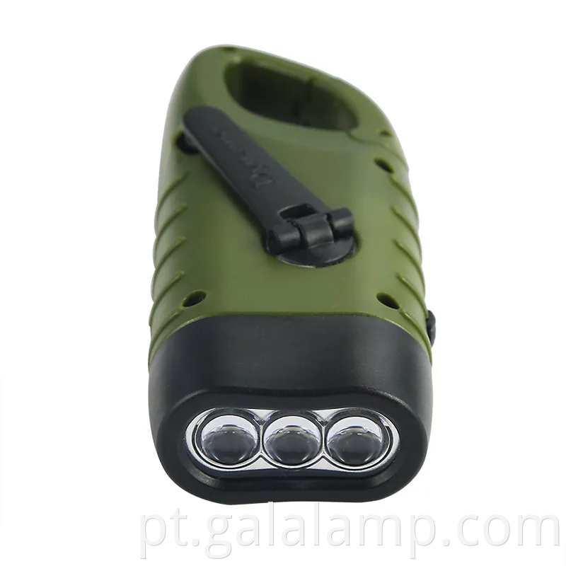 Lanterna solar de manivela manual barato poderoso lanterna recarregável de emergência lanterna movida por manivela